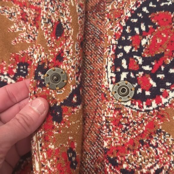 Moth Anthropologie Intarsia Paisley Boho Blazer Jacket Size Small - Picture 4 of 6